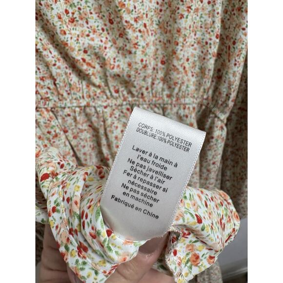 Arula Women’s 14/16 Floral Wrap Blouse Long Sleeve Peplum Tie Waist Red Multi - Picture 6 of 6